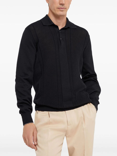 knitted polo T-shirt